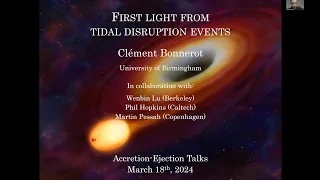 First light from tidal disruption events - Clément Bonnerot - 18/03/2024