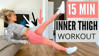 15 MIN. INNER THIGH WORKOUT - lose thigh fat, tone and tighten legs / No Equipment | Mary Braun