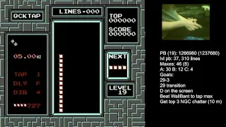 The First Ever Recorded Double-Quicktap in nes Tetris History.