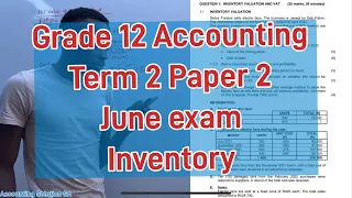 Grade 12 Accounting Term 2 DBE Exam Paper 2 | Inventory Valuation