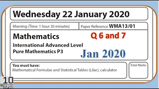 IAL Pure Math P3Jan20203