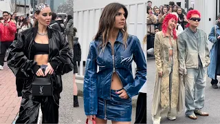 Diesel fashion show 2023 what people are wearing #milan #streetstyle #vogue #fashiontrends #vlog