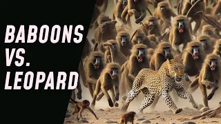 50 Baboons Bite Back! Sneaky Leopard Learns a Lesson