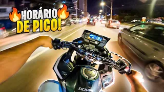 TRÂNSITO HORÁRIO DE PICO | XRE 300 SEM RETROVISOR