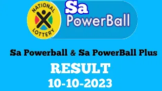 SA Powerball Results for Tuesday 10 October 2023 | Powerball Plus Result