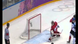 Sochi Olympics 2014 Men's Ice Hockey: Finland scores on Canada