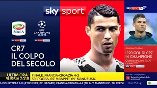 CRISTIANO RONALDO ATTERRATO A CASELLE - TORINO / SKY SPORT HD