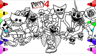 Poppy Playtime Chapter 4 New Coloring Pages | Coloring ALL BOSS AND MONSTERS from Poppy Playtime