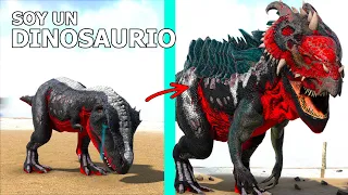 LA HISTORIA DEL PEQUEÑO DINOSAURIO REX DIABLO! Evoluciono en dinosaurio monstruo ARK Soy Dinosaurio