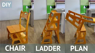 #projects #diy #plan Transformer Chair Ladder DIY plan in description