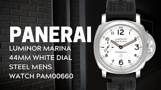 Panerai Luminor Marina 44mm White Dial Steel Mens Watch PAM 660 PAM00660 Review | SwissWatchExpo