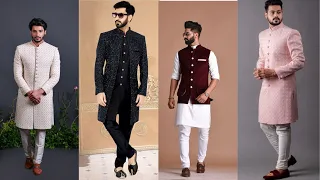 "Elegance Redefined: Beautiful Sherwani for Men in Indo Western Wedding Style | Stylish Designs ❤️"