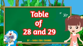 Table of 28 and 29 | Table of 28 | Table of 29 | 28 and 29 table | 28 aur 29 ka table | 28 29 Pahada