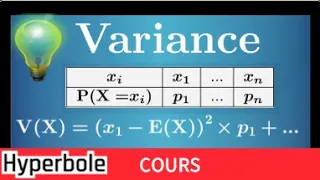 variance • écart-type • variable aléatoire • Comprendre la formule et savoir l'utiliser