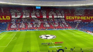 Atletico Madrid &  ManCity fans come together to boo the #UCL anthem