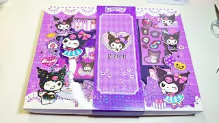 Unbox Kuromi kawaii stickers set🎁ASMR unboxing stickers journal