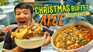 Singapore CHRISTMAS All You Can Eat BUFFET & EVA Airline BEST Meals!