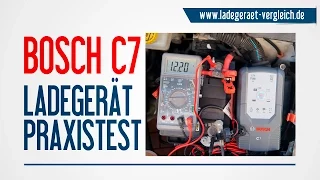 BOSCH C7 Test -  Ladegerät Test am Auto - 12V Autobatterie laden kurz erklärt - 12V / 24V Ladegerät