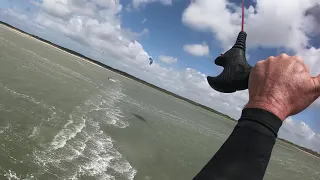 Kitesurf session au Crotoy 35kts