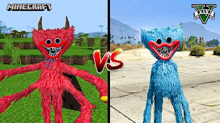 MINECRAFT EVIL HUGGY WUGGY VS GTA 5 HUGGY WUGGY - WHO IS THE BEST?