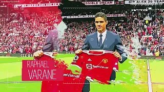 Incredible Old Trafford unveiling for new signing Raphaël Varane,Manchester United vs Leeds