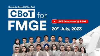 FMGE 2023 | Computer Based Offline Test | LIVE Discussion | Complete 19 Subjects @ALLENNExT