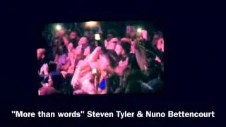 Kings of Chaos- Steven Tyler & Nuno Bettencourt performing " More than words" at Sun City 2014