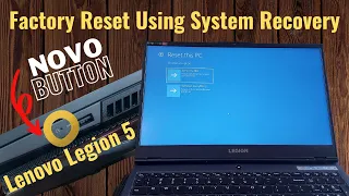 Lenovo Legion 5 Ryzen 7 - 2 Ways to Factory Reset Using System Recovery