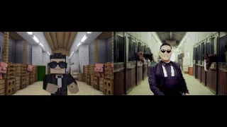 gangnam style vs. minecraft style