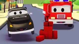 The Car Patrol : Police Car & Fire Truck of Car City and the Mystery of the Bricks in the Road