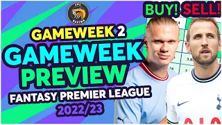 FPL GAMEWEEK 2 TRANSFER TIPS & PREVIEW | Fantasy Premier League Tips 2022/23