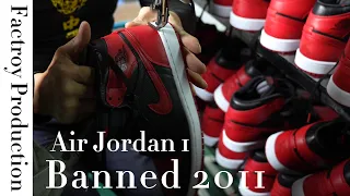 Factory Process of making the Air Jordan 1 Banned 2011