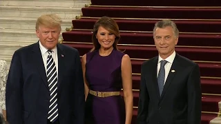 GLOBAL ENTRANCE: President Trump and Melania Trump Enter G20 Dinner Gala