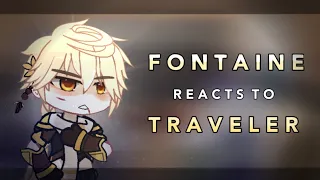 Fontaine reacts to traveler || Male MC || Rose Gacha