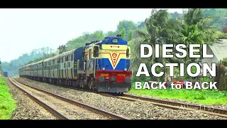 INDIAN RAILWAYS | Best BACK-to-BACK DIESEL ACTION by Beautiful MALDA ALCo WDM3A | Nagaland Express