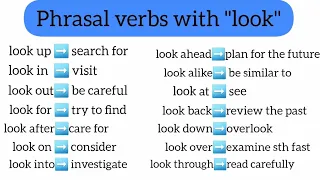 phrasal verbs with "look"