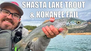 Shasta Lake Trout Trolling and Kokanee Fail