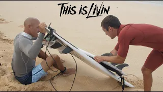 BORROWING WAX FROM KELLY SLATER || SURFING THE CRAZIEST WAVES EVER!