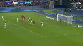 Zlatan Ibrahimovic GOL su Punizione vs Roma 1-0