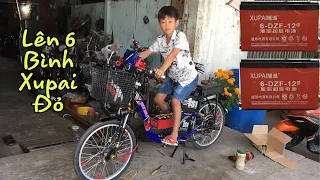 Lên 6 Bình cho xe điện độ của "Cậu Bé 13 Tuổi"