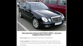 Mercedes Klasa E W211 (2002-2009) – schemat skrzynki bezpieczników