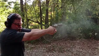 .357 Magnum vs .45 ACP Recoil from the Side Fast 5 Shots Comparison