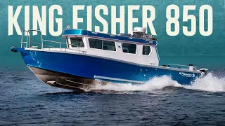 КРУПНЫЙ "КОРОЛЬ РЫБАК" из ПИТЕРА - KING FISHER 850 На Максималках. Обзор Катера KF 850.