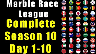 Marble Race League 2020 Season 10 Complete Race Day 1-10 in Algodoo / Marble Race King