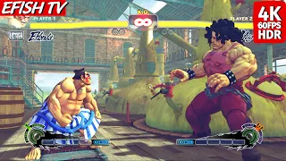 E. Honda vs Hugo (Hardest AI) - Ultra Street Fighter IV | PS5 4K 60FPS