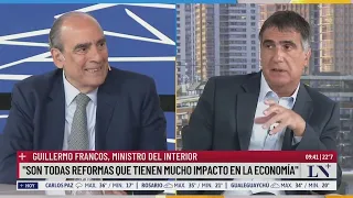 Guillermo Francos, ministro del Interior: "Las empresas públicas no van a ser eficientes nunca"