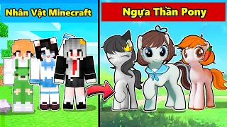 Minecraft Nhưng Là Thế Giới Pony ! Mèo Simmy Trở Thành Ngựa Thần Pony