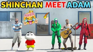 Shinchan Went To ClockTower To Meet Adam | Gta 5 In Telugu | Gta 5 Gameplay