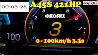 3.3second 2020 Mercedes A45s 421 HP 500NM Acceleration 0 -200km/h