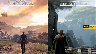 Star Wars Jedi survivor 2023 vs. Star Wars Jedi  Fallen Order 2019 - Graphics Comparison (4K/60FPS)